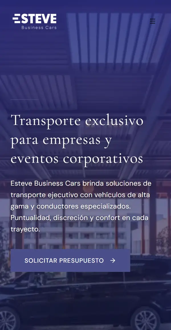 Autocars Esteve website on mobile